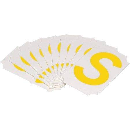 Brady Quik-Align 5060 Series Polyester 2 in Lbl Legend: S Yellow 10PK 5060P-S